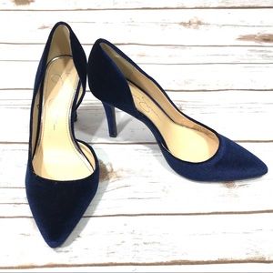 Jessica Simpson Velvet Libby Heels in Blue